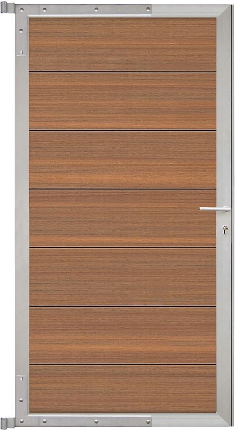 TJÖRN-Tor-Komplettset 90 x 173 cm, Rahmen Silber Füllung MAHAGONI