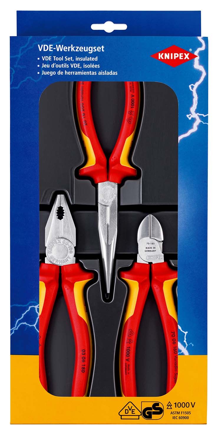 KNIPEX Elektro-Paket 1 x 03 06 180, 1 x 26 16 200
