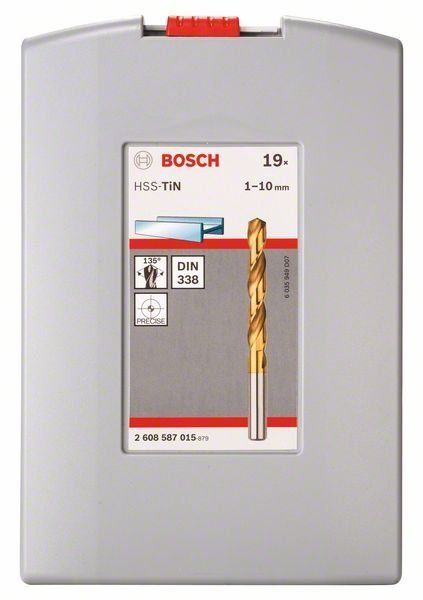 Bosch 19 tlg. ProBox Set HSS TiN, 110 mm. Für