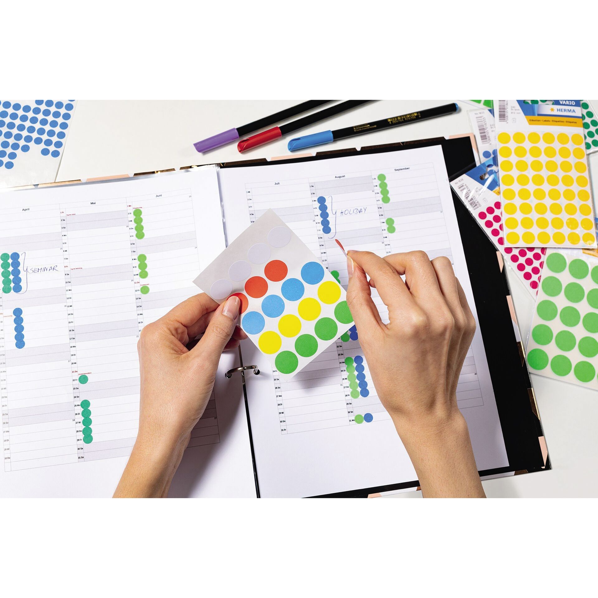 Markierungspunkt 13mm Papier gelb 2.464 St./Pack.