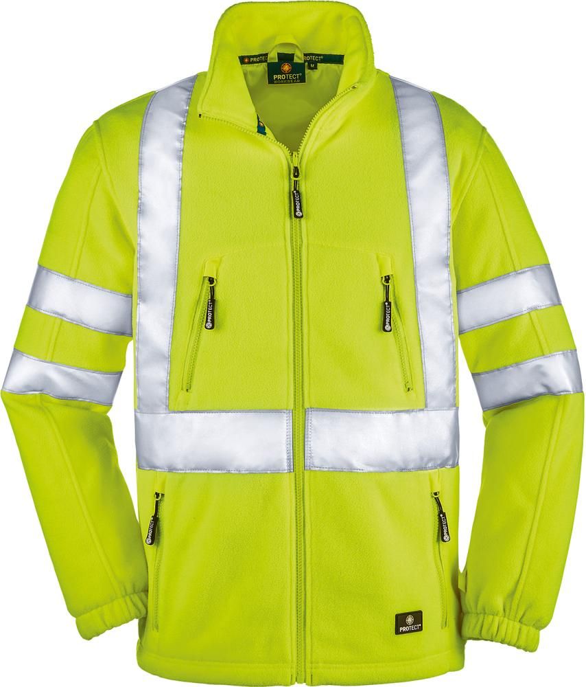 Warnfleecejacke Seattle, leuchtgelb,Gr.2XL