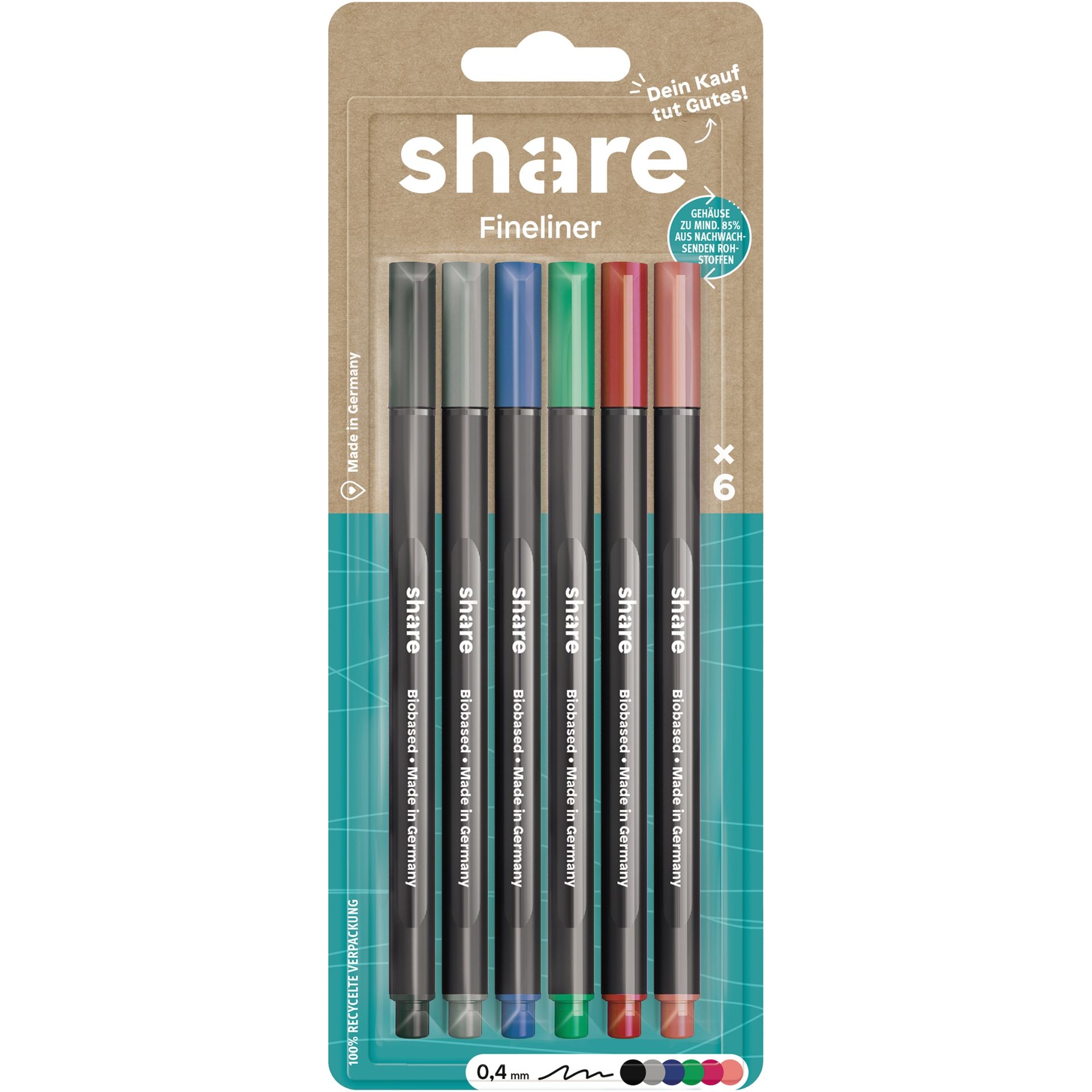 Fineliner sortiert 6St.