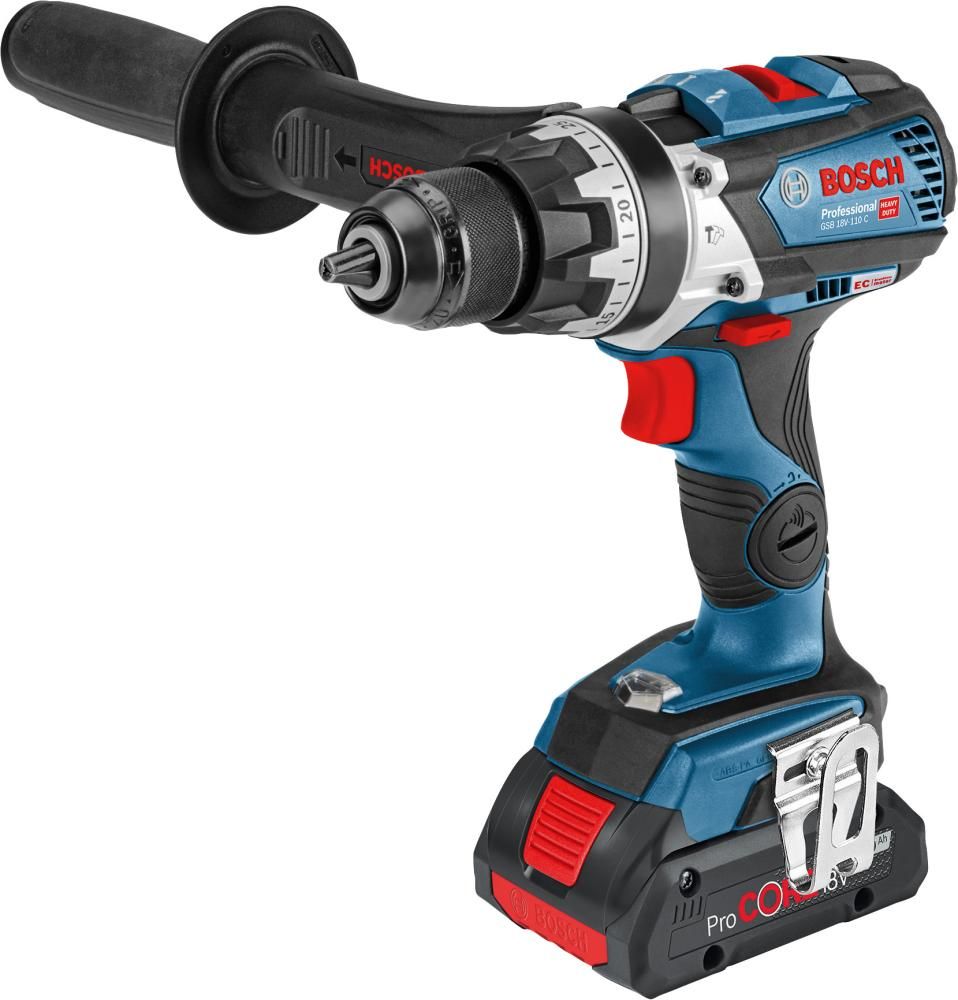 Akku-Schlagbohrschrauber GSB 18V-110 C Bosch 2x18,0 V 4,0 Ah ProCore LadegerätGAL18V-40 L-Boxx