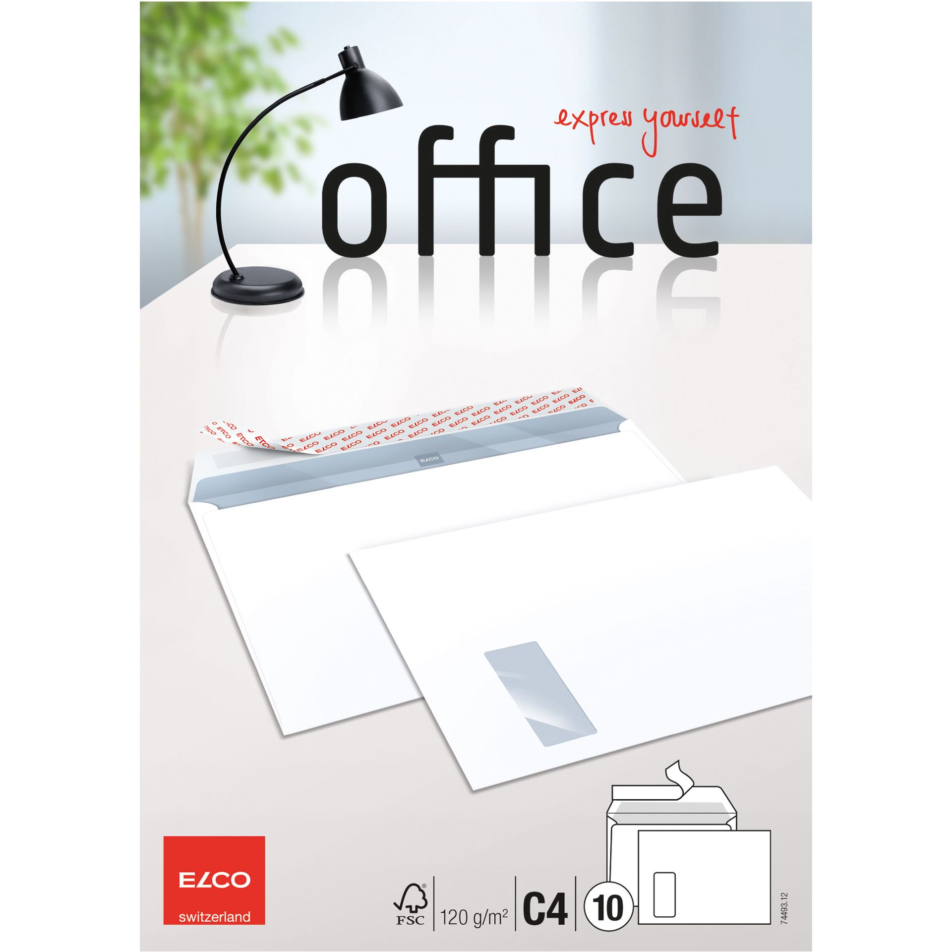 Briefumschlag Office C4 mF 100g weiss 10 St./Pack.