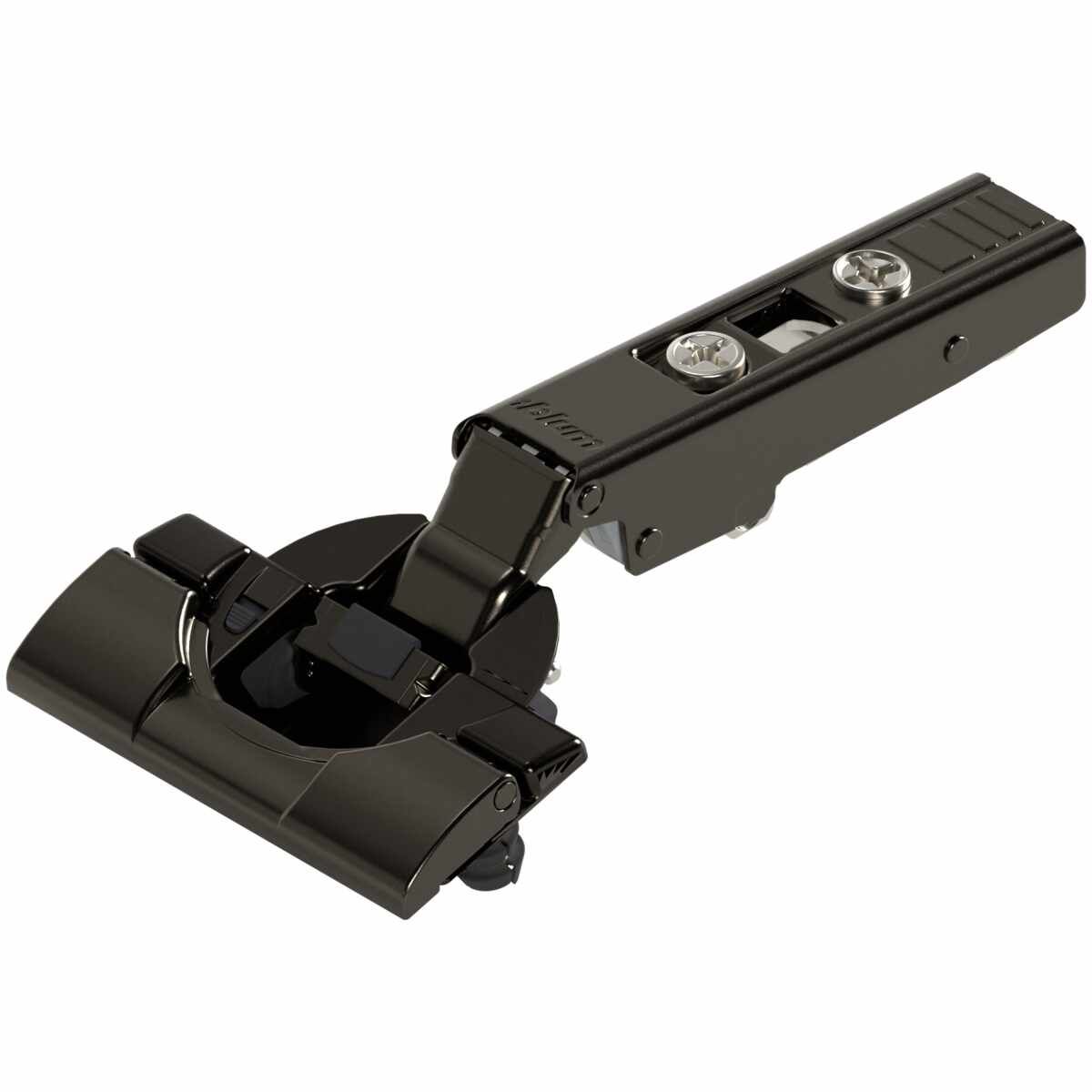CLIP top BLUMOTION Standardscharnier 110°，Eckanschlag, Topf: werkzeuglos mit INSERTA, onyxschwarz