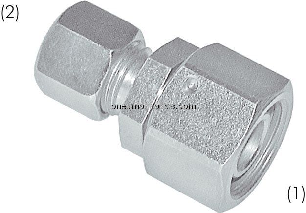 Reduziereinsatz 8 L-6 L (M12x1,5), Stahl verzinkt