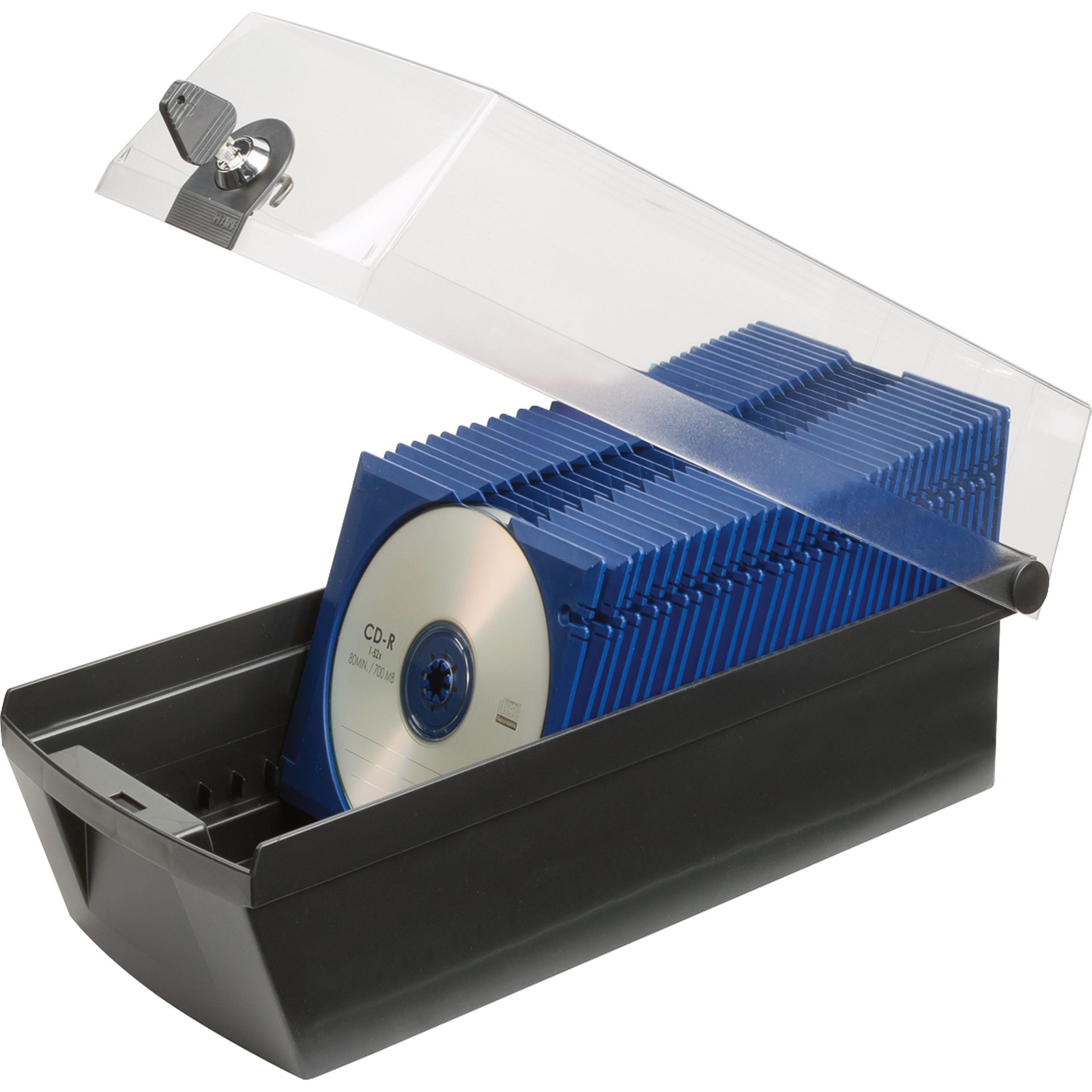 CD-Box MÄX 60 60CDs Schloß schwarz