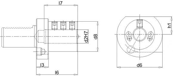 Bohrstangenhalter VDI E2 40x25mm FORTIS