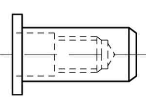 ART 88480 Blindnietmu. geschlossen Alu Flako M 8 / 3,0 - 5,5 S
