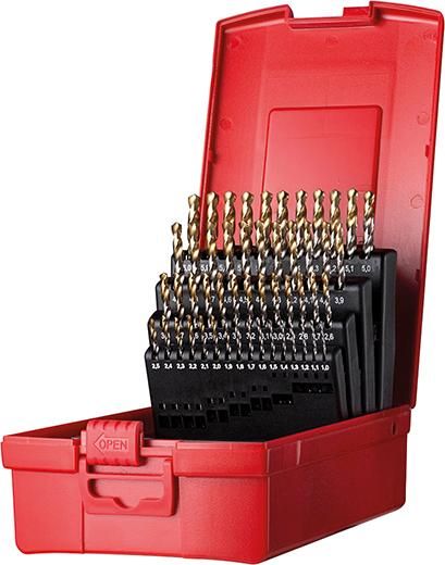 Spiralbohrer Set 1-6mm x0,1 in A002 in Box 118G Typ N 4xD 51tlg. Tin Tip A095202 Dormer