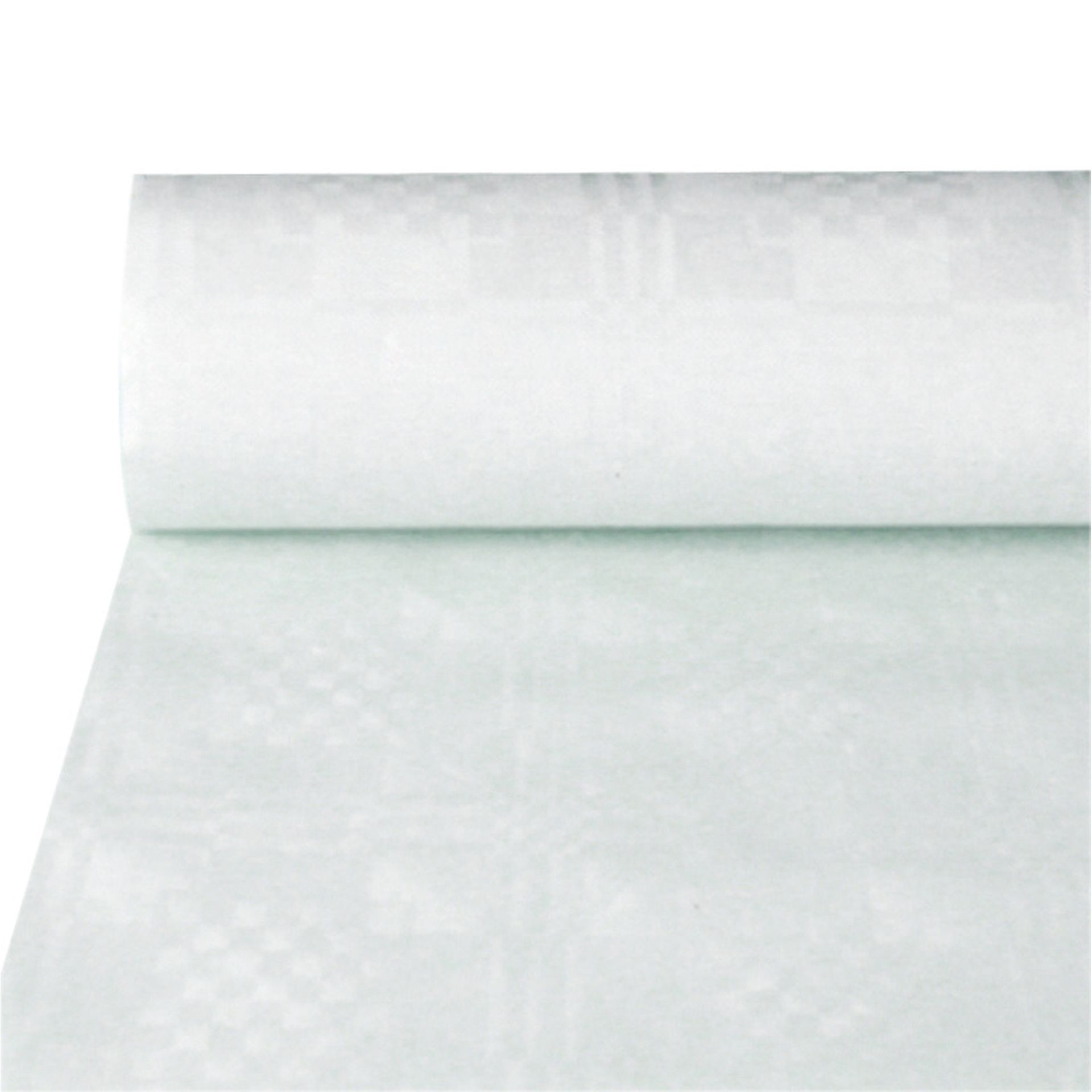 Damasttischtuch 50x1m Papier weiß