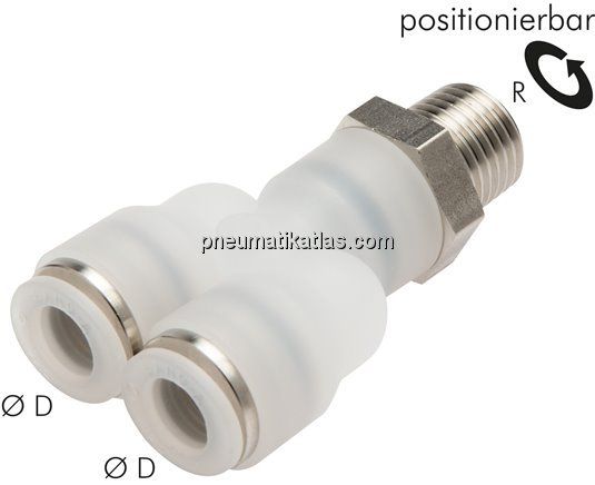 Y-Steckanschluss G 1/8"-4mm, IQS-PVDF