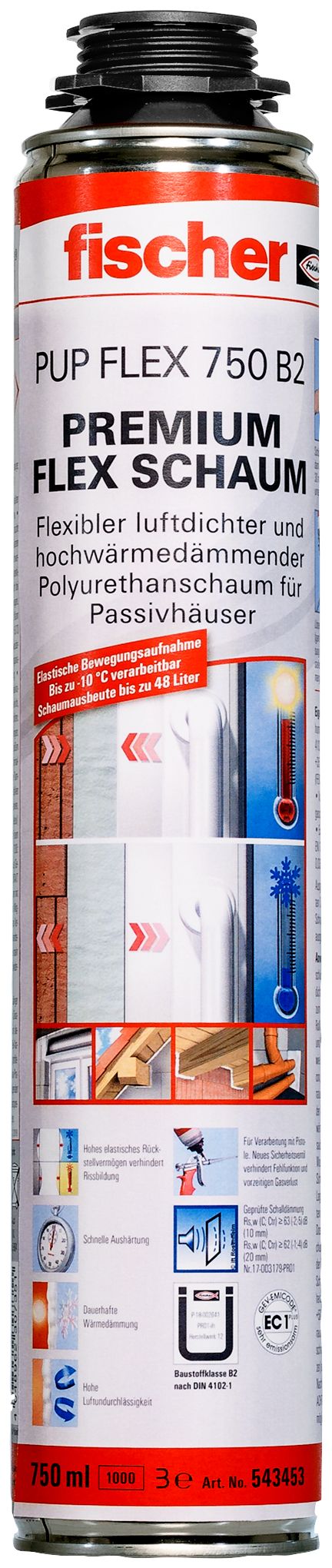 Fischer Premium Flex Pistolenschaum PUP FLEX 750