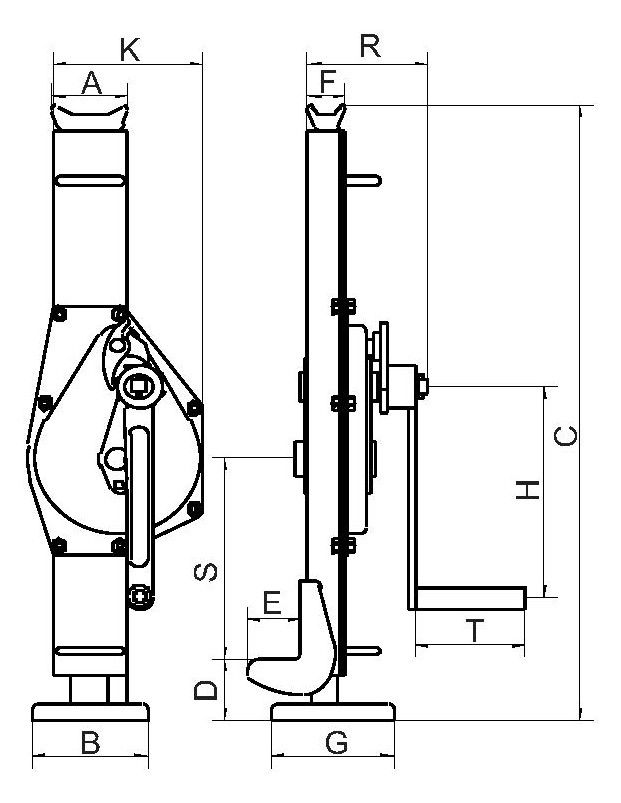 Stahlwinde, "TK", DIN7355