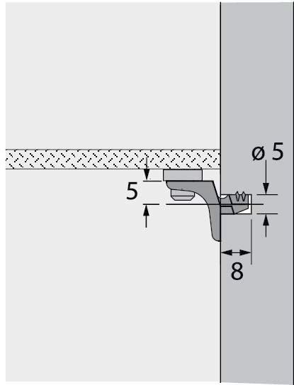 Bodenträger Sekura 8 vernickelt