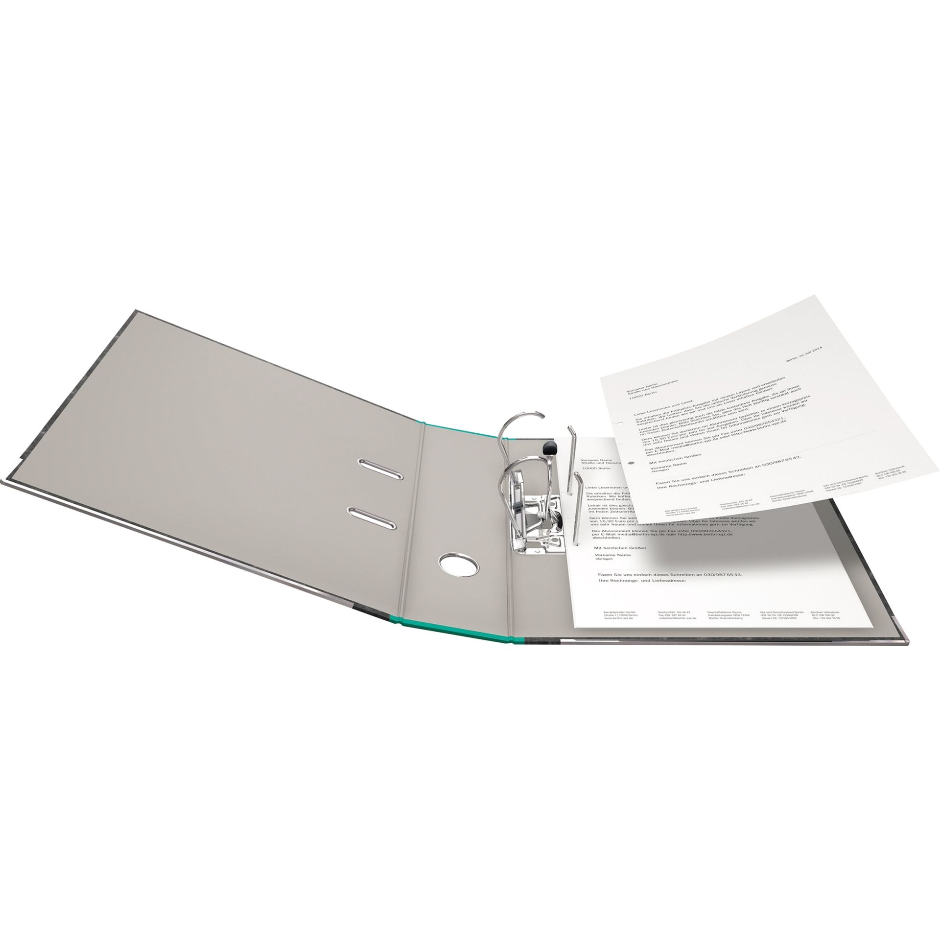 Ordner S80 DIN A4 80mm RC Pappe grün