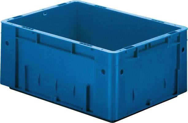 Transport-Stapelkasten B400xT300xH175 mm blau Auflast 600kg ohne Griffloch LA-KA-PE