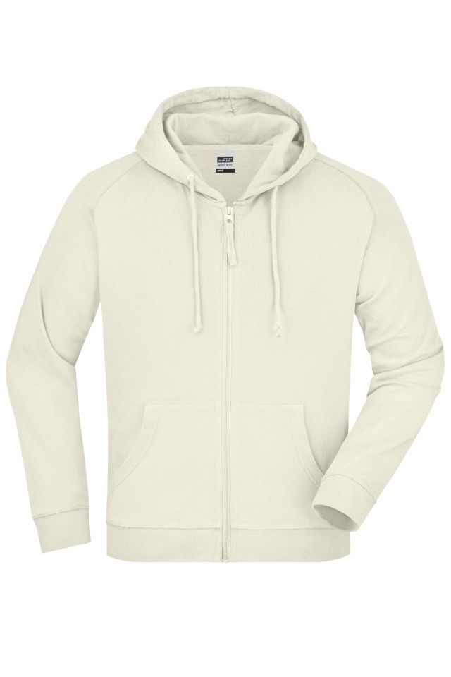 Hooded Jacket Klassische Kapuzenjacke aus hochwertiger French-Terry-Qualität braun/grau, Gr. XL