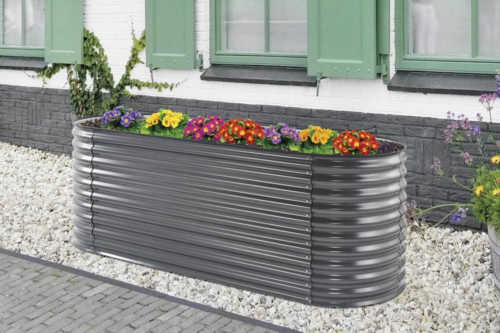 Hochbeet Silo oval240 x 80 x 82 cmanthrazitBeschaffungsartikel
