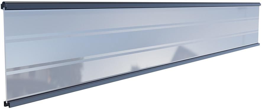 TJÖRN-Serie Glasfüllung, ANTHRAZIT 6x206x1793mm WPC-Steckzaunsystem
