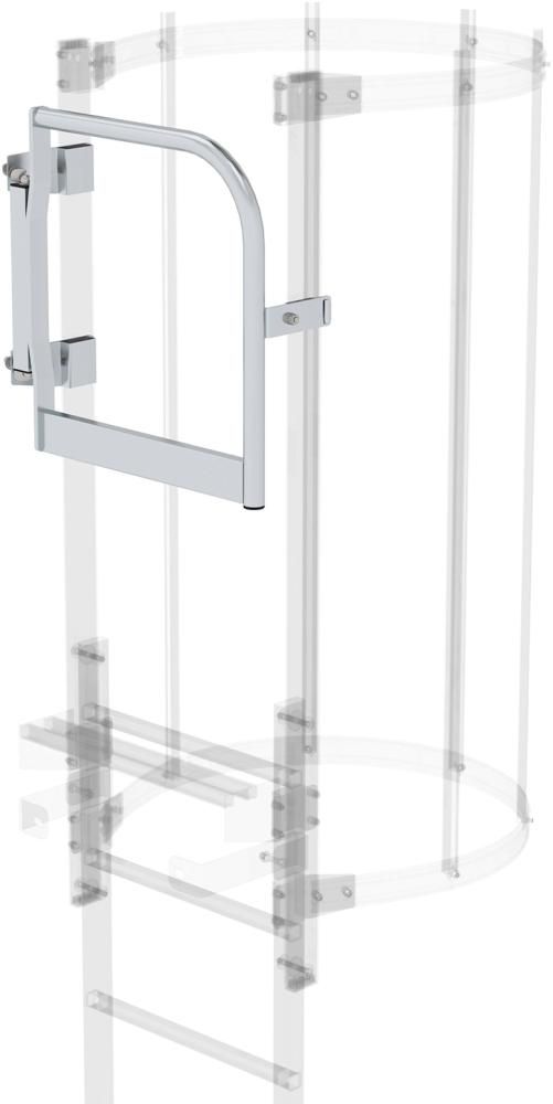Sicherungstüre nach DIN ISO 14122-4 Alu blank