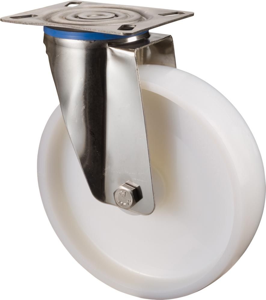 Lenkrolle 80mm H100 Platte,Kst.weiß,ER,GL H100.A90.080 BS ROLLEN