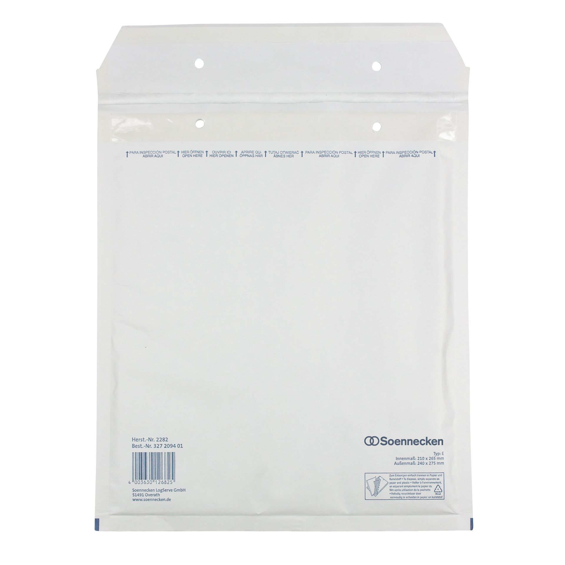Luftpolstertasche E/2 210x265mm hk ws 5 St./Pack.