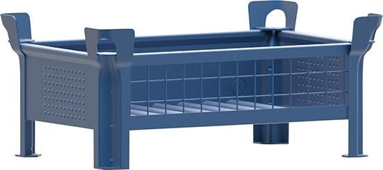 Stapelbehälter RAL5010 B800xT500xH300 mm Nutzlast0,5t Auflast2,5t geschlossen
