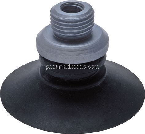 Flachsauger, Stützrippe, P-Serie, 22x0,5mm, CR (50A, schwarz)