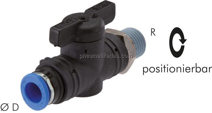 Absperrhahn R 1/4"-6mm, IQS-Standard