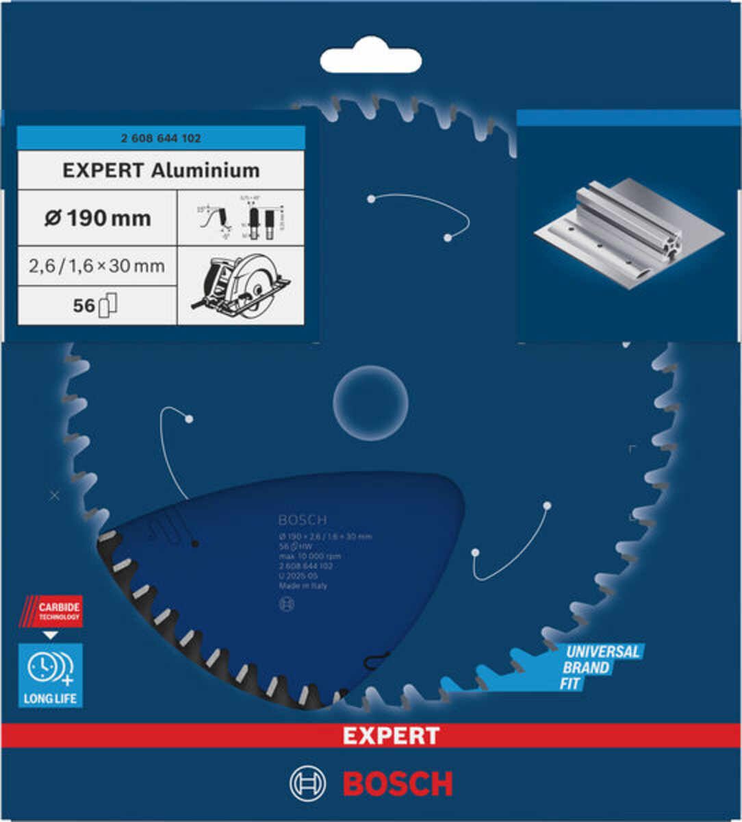 EXPERT Aluminium Kreissägeblatt, 190x2,6/1,6x30 mm, Z56