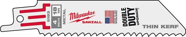 Säbelsägeblatt 100x1,4mm Milwaukee VE à 5 Stück für Metall