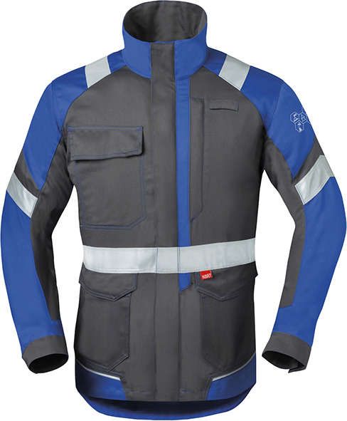 Langjacke, 50285 Gr.48, kohlengrau/blau