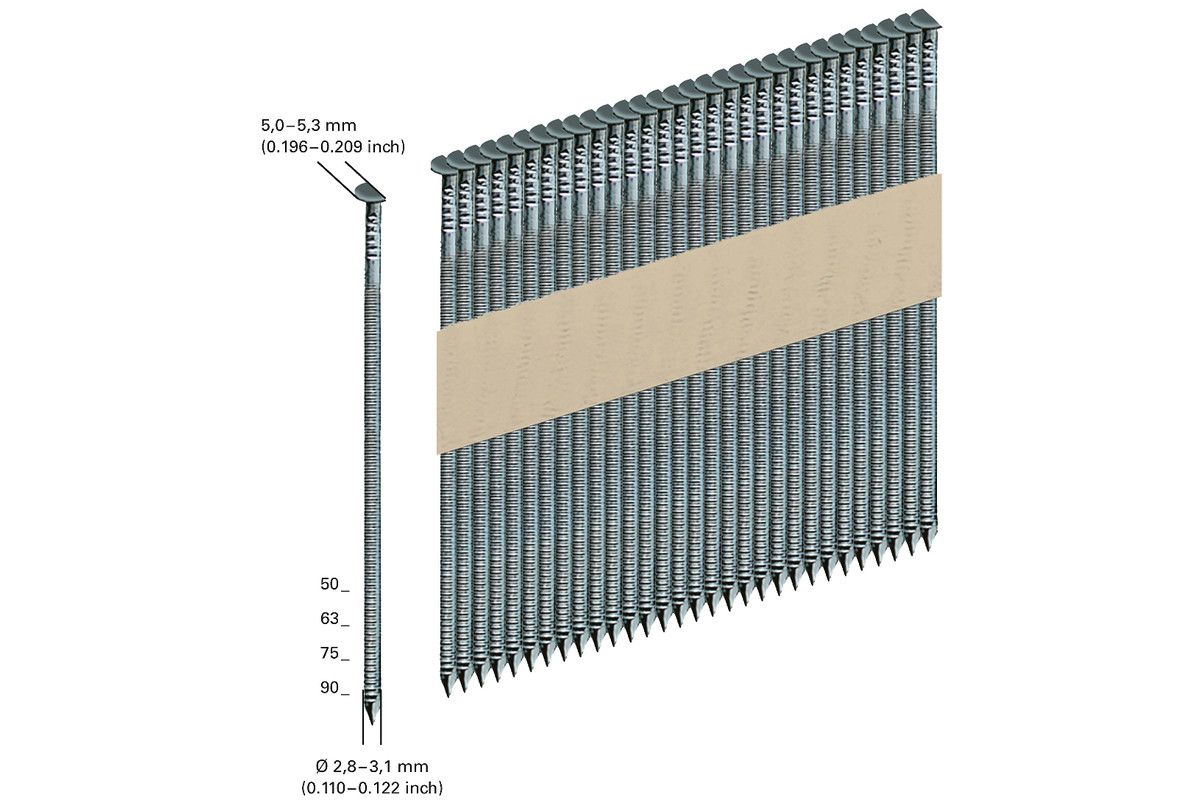 4000 Streifennägel, D34° papiergebunden 2.8 x 50mm NK G12 Ring (630149000)