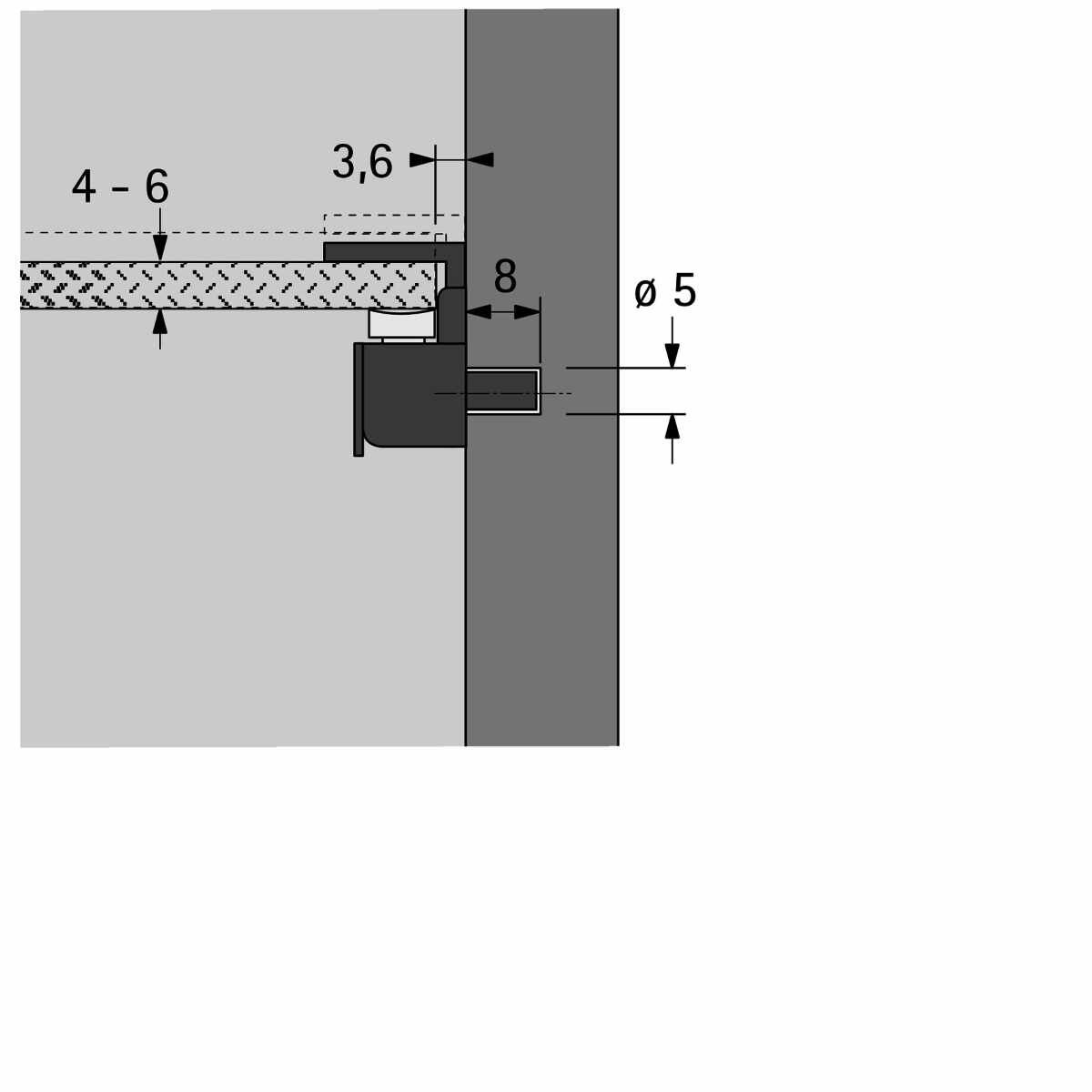 Glasbodenträger Mit Kipps.