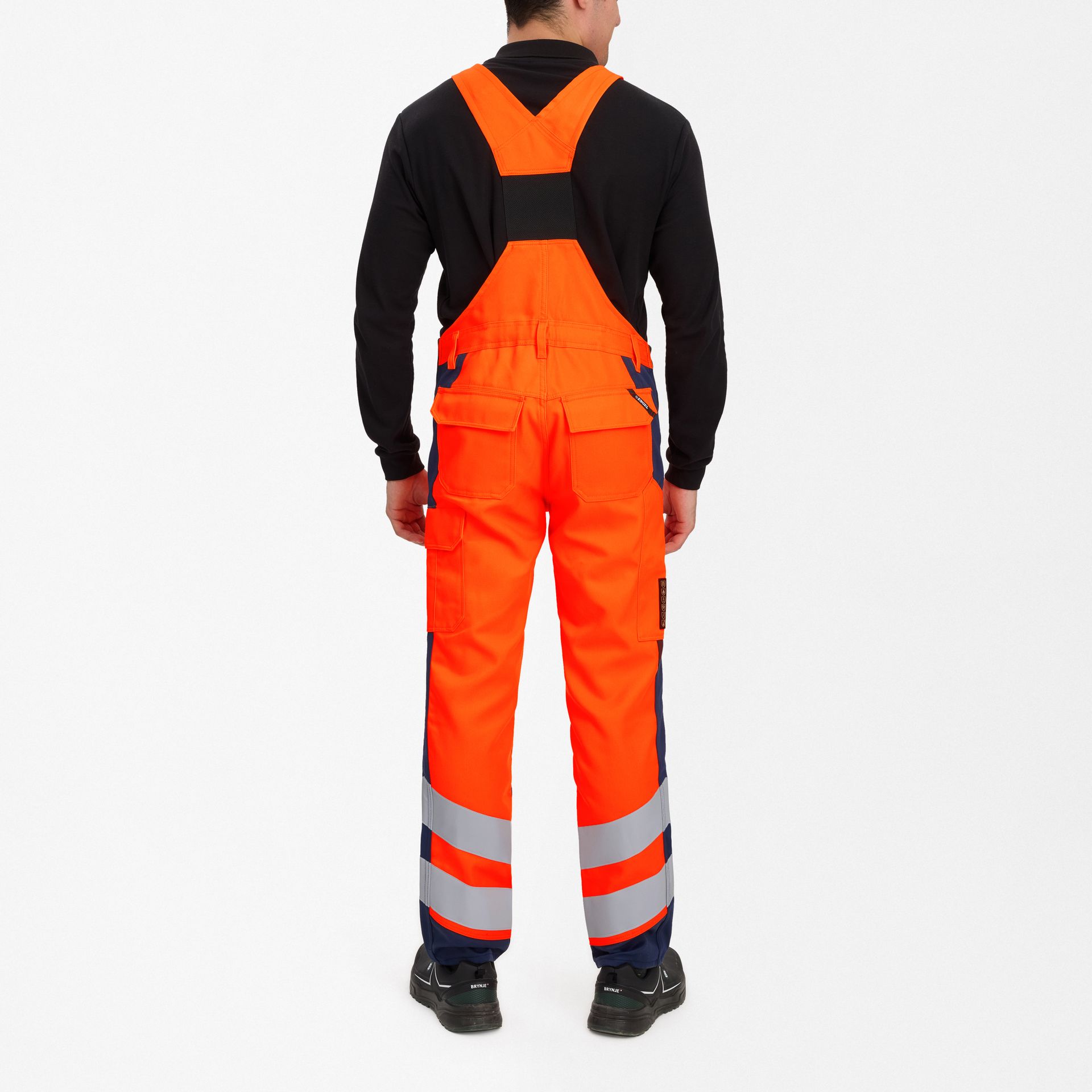 Safety+ Latzhose Orange/Blue ink, Gr. 62