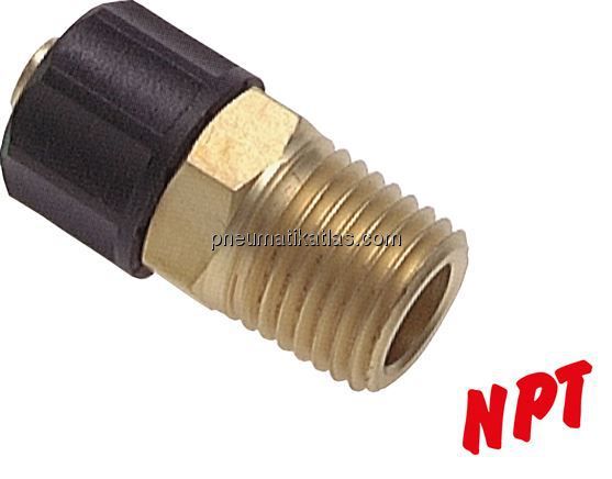 Gerade Verschraubung NPT 1/8"-6x4mm, Messing