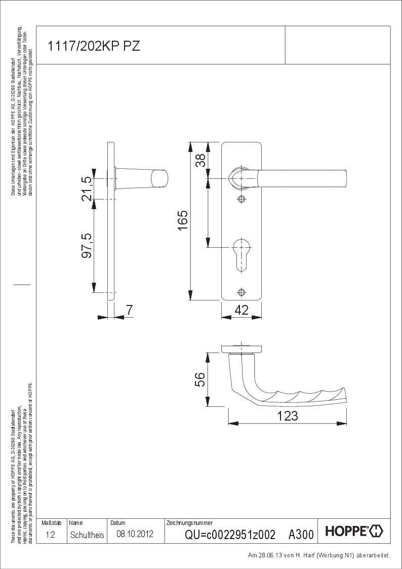 Hoppe/Drückergrt Birmingham 1117/202Kp Hü Pz F1