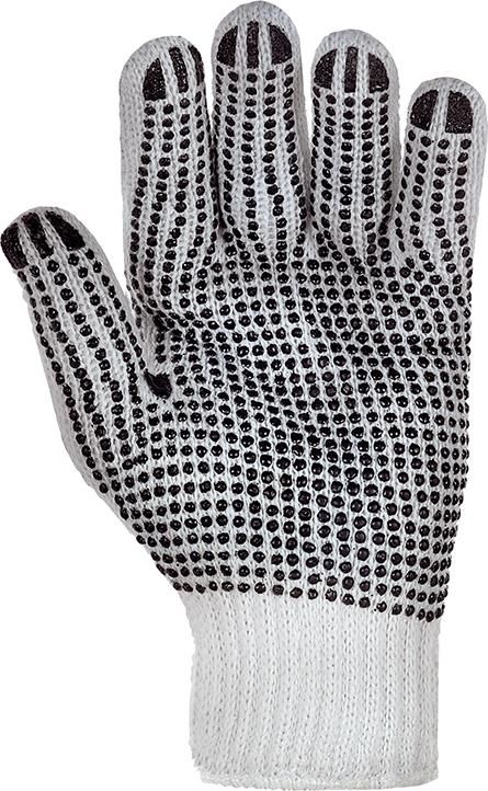 Strickhandsch.,einseitig genoppt, PES, Gr. 9