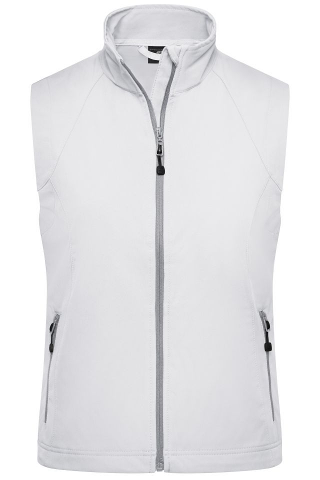 Ladies' Softshell Vest Modische Softshellweste weiß, Gr. M