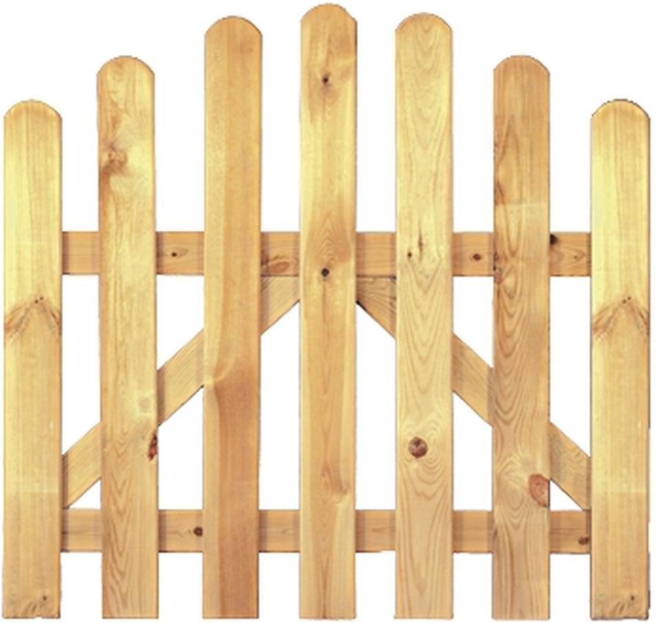 HEIKO-Gartentor 1x0,8/95mLatten 20/90 mm, glatt, Riegel 25/70 mm, kdi grünohne Beschlag Bogen