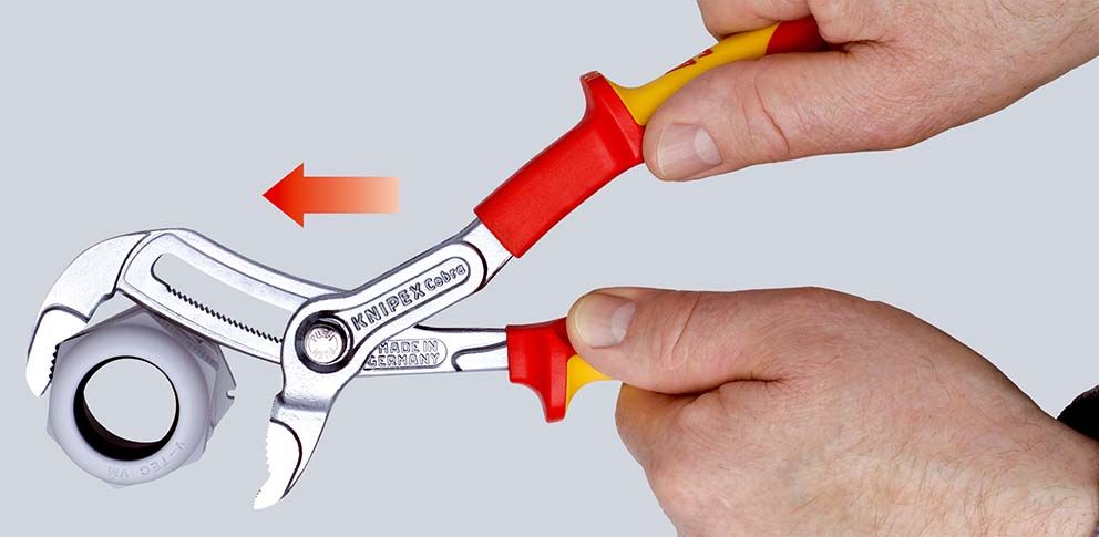 KNIPEX Cobra® VDE Hightech-Wasserpumpenzange, isoliert isoliert mit Mehrkomponenten-Hüllen,