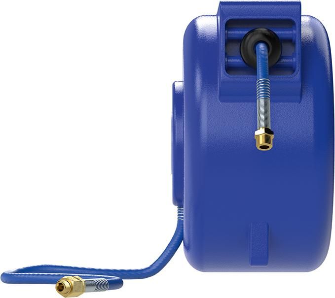 Schlauchaufroller PP, Druckluft/Wasser, inkl 15m PVC-Schl Ø6,5mm,AG R1/4", RIEGLER