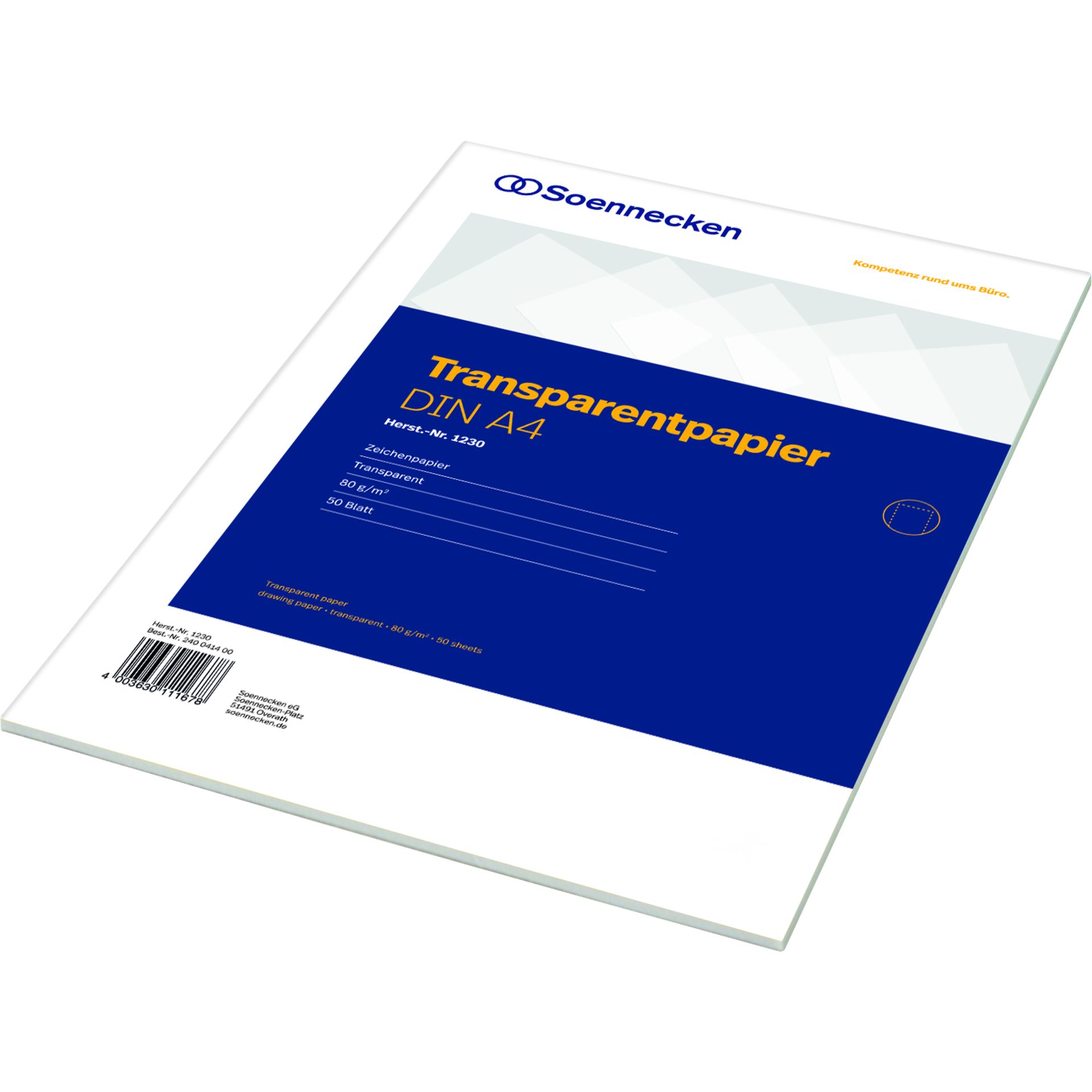Transparentpapier DIN A4 80g 50Blatt