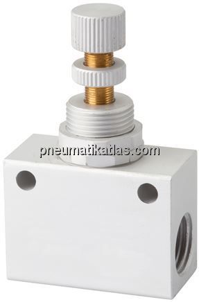Block-Drosselrückschlagventil, G 1/8", Kompakt
