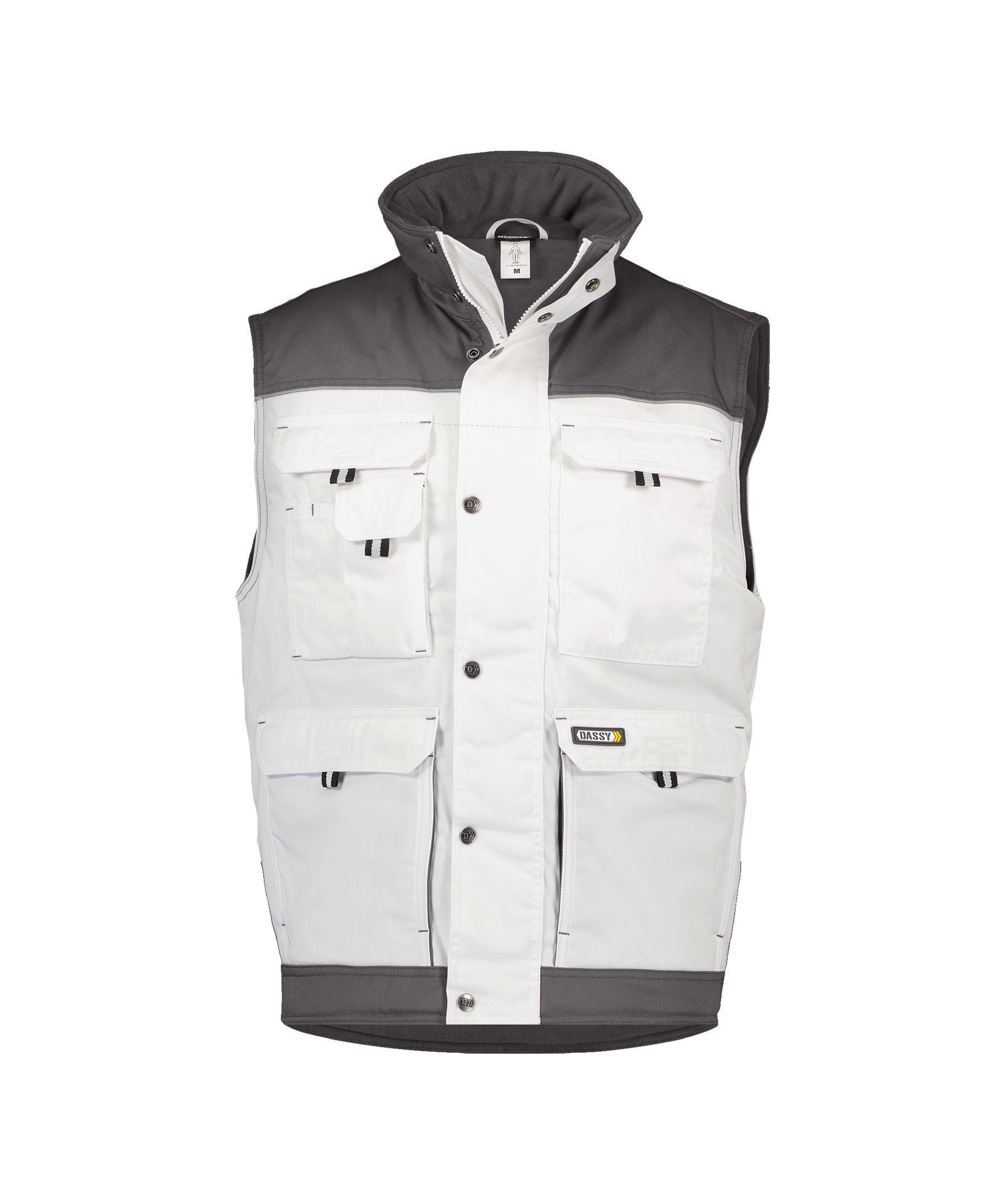 DASSY® Hulst - Zweifarbige Weste - weiß/zementgrau, Gr. XS