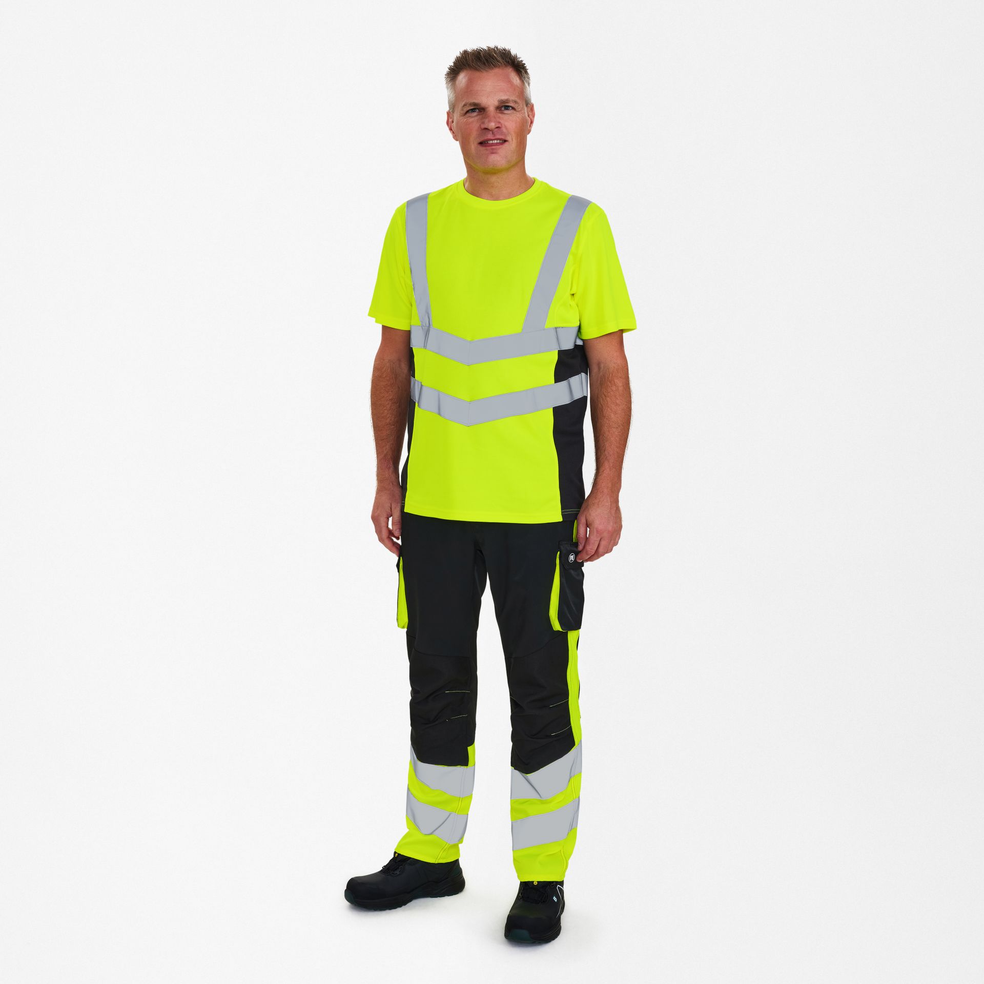 Safety T-Shirt Gelb/Schwarz, Gr. XS