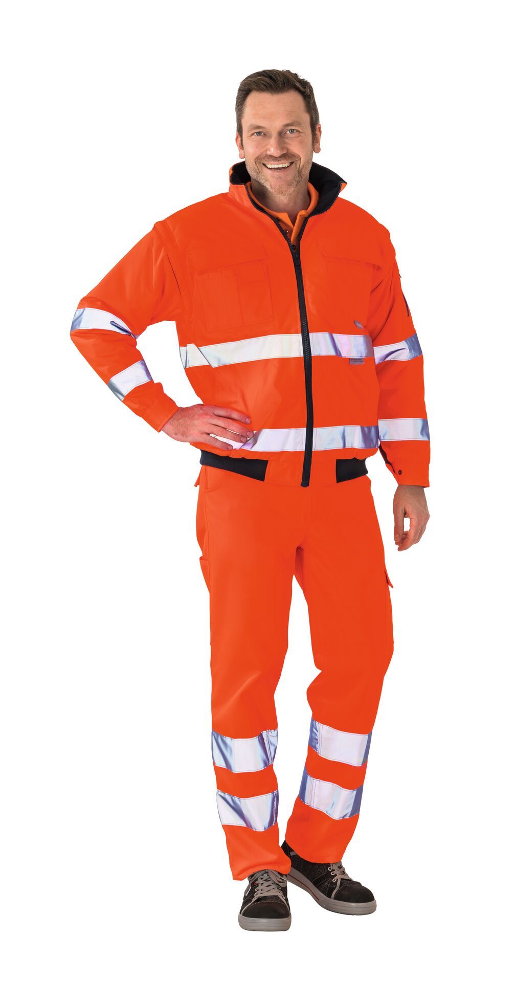 Planam Pilotenjacke uni Warnschutz, Outdoor uni orange Gr. S