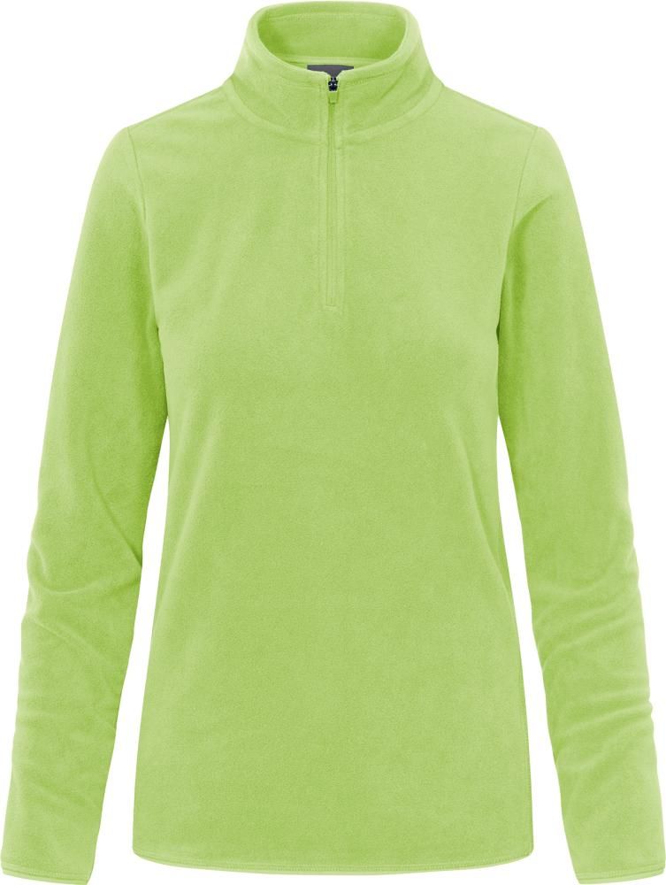 Women`s Fleece Troyer recycled, lime green, Gr.3XL