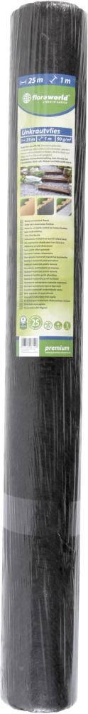 Unkrautvlies 1x25m 90g/qmdunkelgrau, Rolle